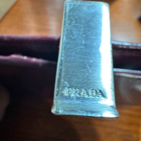 Prada Deep Red Leather Wallet VINTAGE - Picture 15 of 15